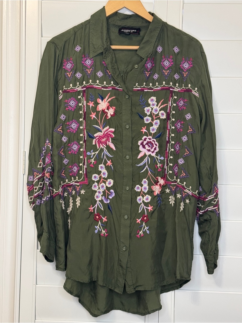 Johnny Was Workshop Embroidered Curaçao Tunic Size Medium